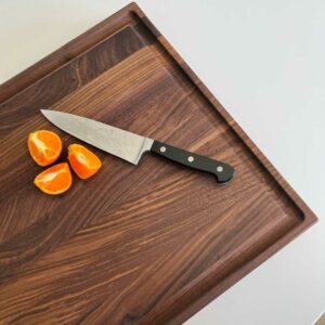 walnut edge grain cut board